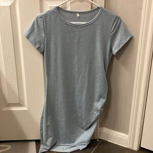 Light Blue t-shirt above knee dress
